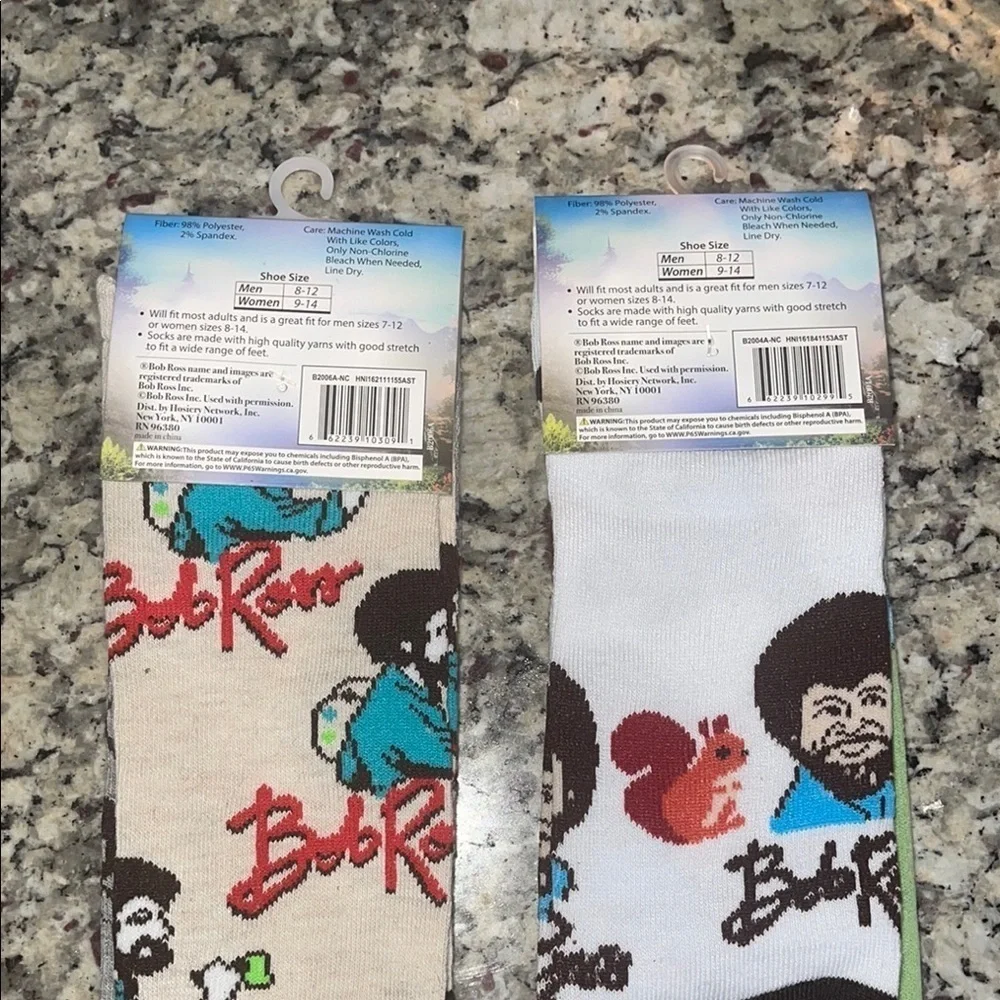 Bob Ross Themed Socks Set